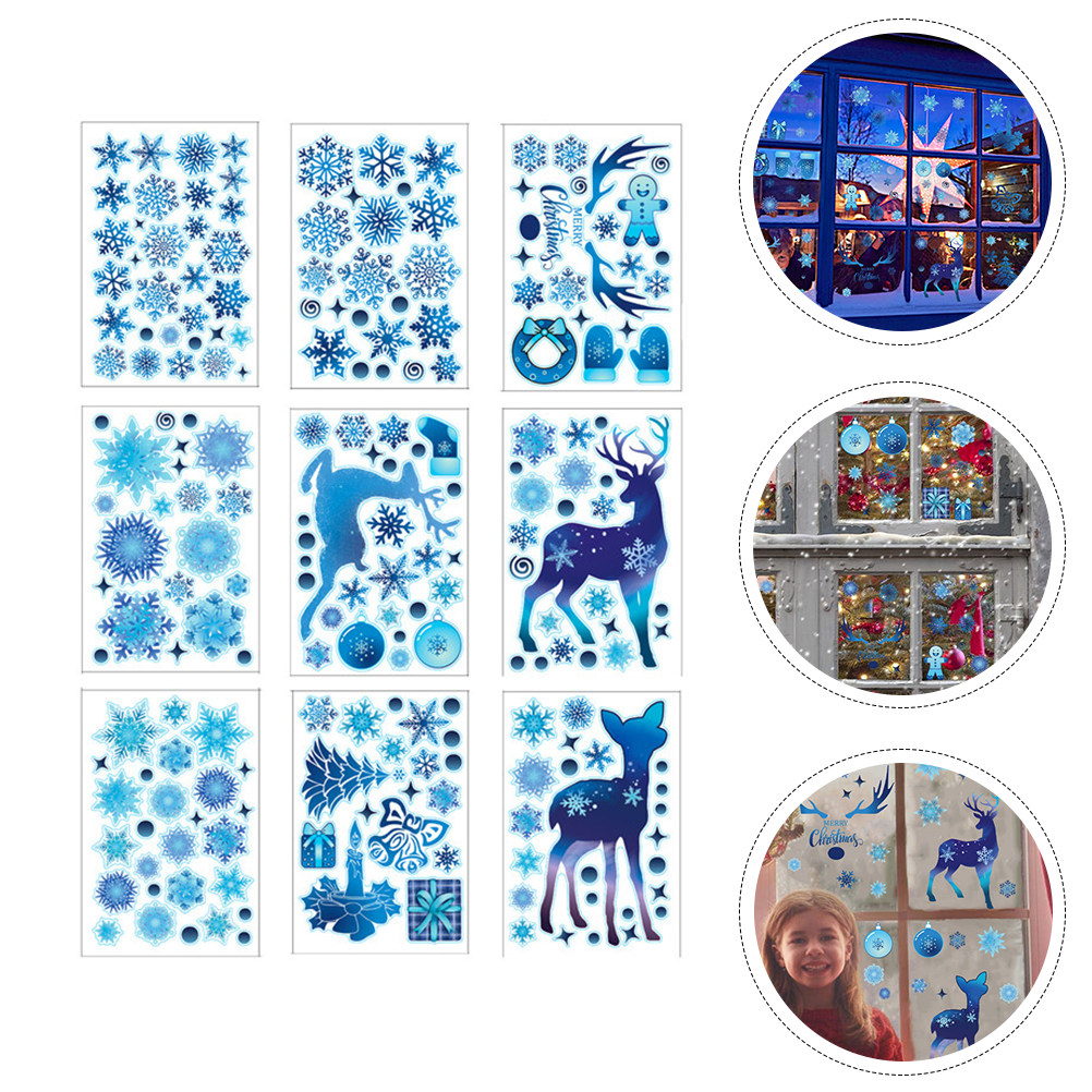 9 Sheets Christmas Window Deca - Snowflake Window Decal บทวิจารณ์และราคา