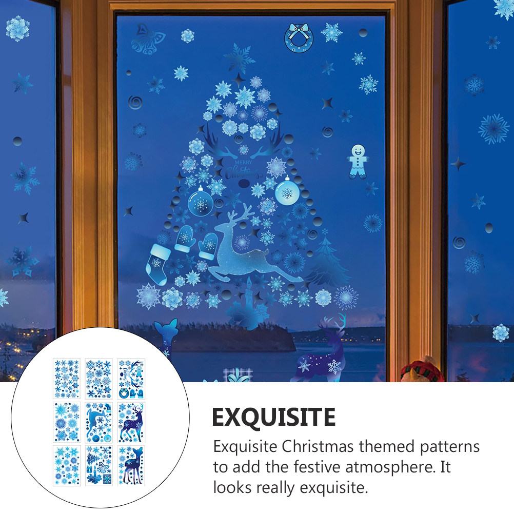 9 Sheets Christmas Window Deca - Snowflake Window Decal บทวิจารณ์และราคา