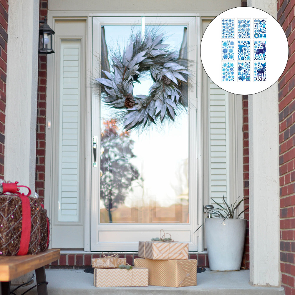 9 Sheets Christmas Window Deca - Snowflake Window Decal บทวิจารณ์และราคา