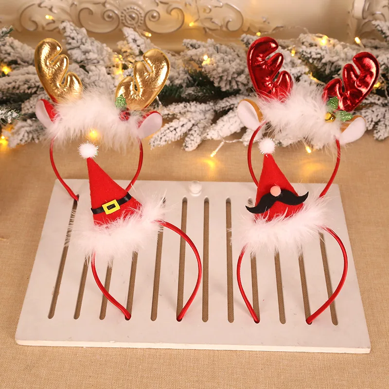 Fashion Christmas Red Bows Hea - Reindeer Antlers Headband บทวิจารณ์และราคา