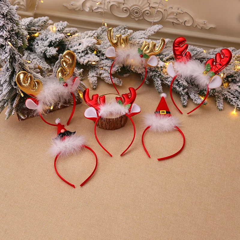 Fashion Christmas Red Bows Hea - Reindeer Antlers Headband บทวิจารณ์และราคา