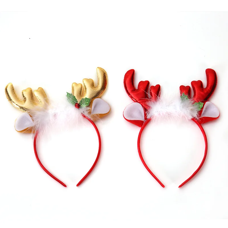 Fashion Christmas Red Bows Hea - Reindeer Antlers Headband บทวิจารณ์และราคา
