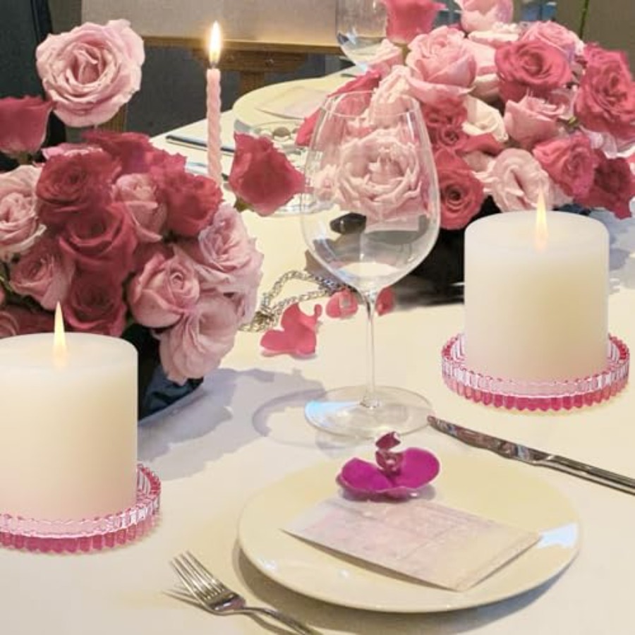 Glass Pillar Candle Holder, 4