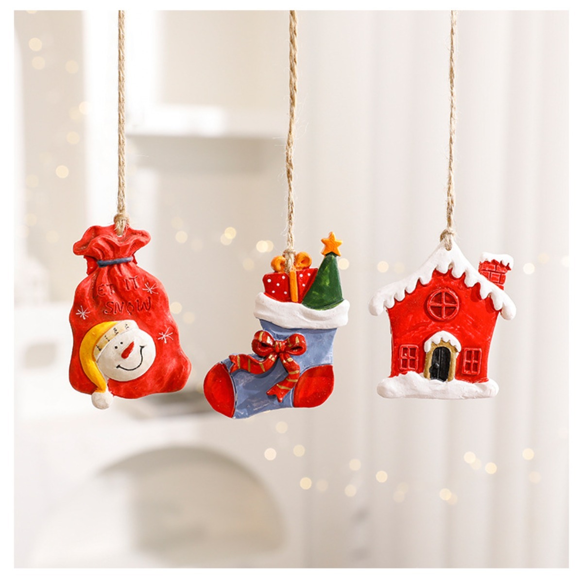 Resin Christmas Tree Ornaments - Christmas Stocking Hanging บทวิจารณ์และราคา