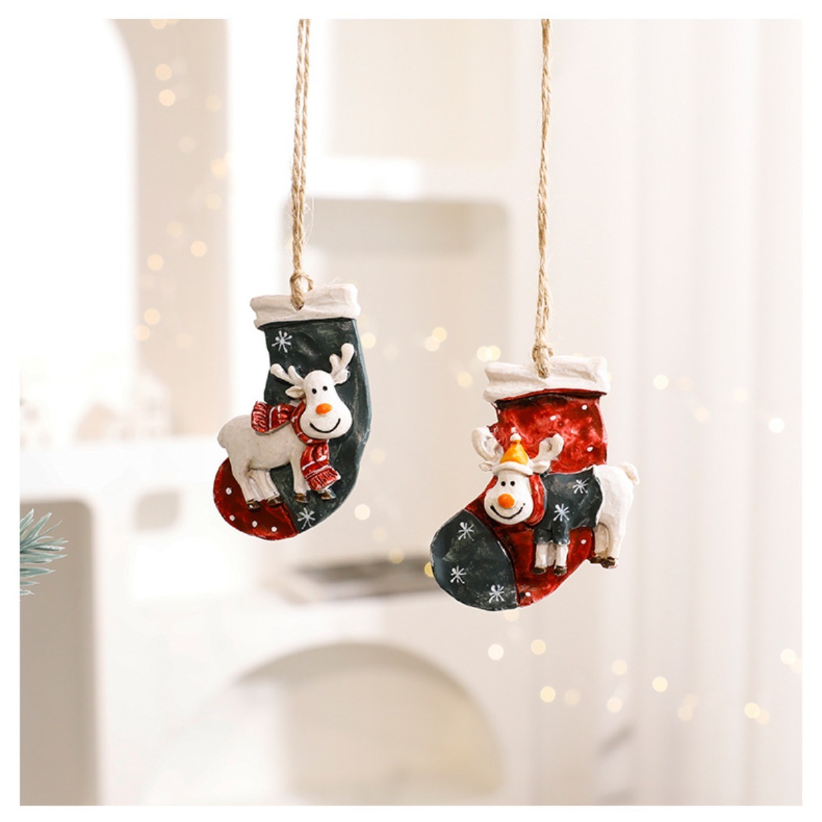 Resin Christmas Tree Ornaments - Christmas Stocking Hanging บทวิจารณ์และราคา