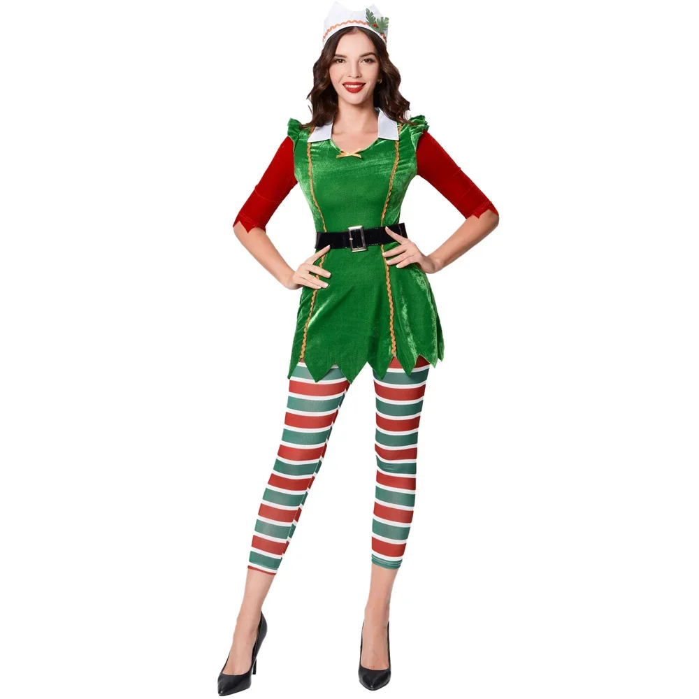 Lady Santa Claus' Elf Costume  - Elf Costume Christmas บทวิจารณ์และราคา
