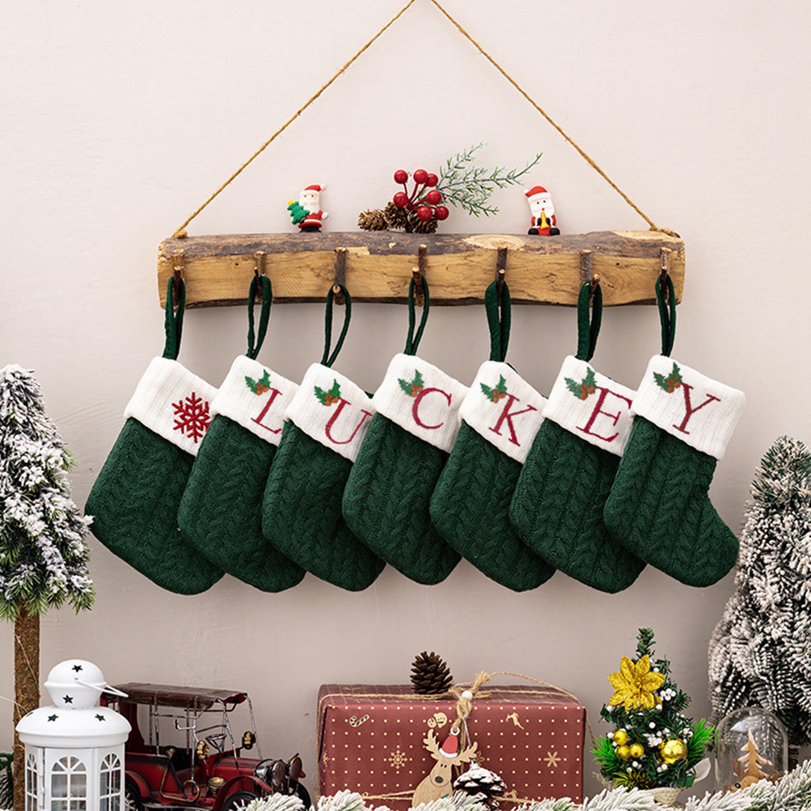 Christmas Socks Eye-catching L - Christmas Stocking Hanging บทวิจารณ์และราคา