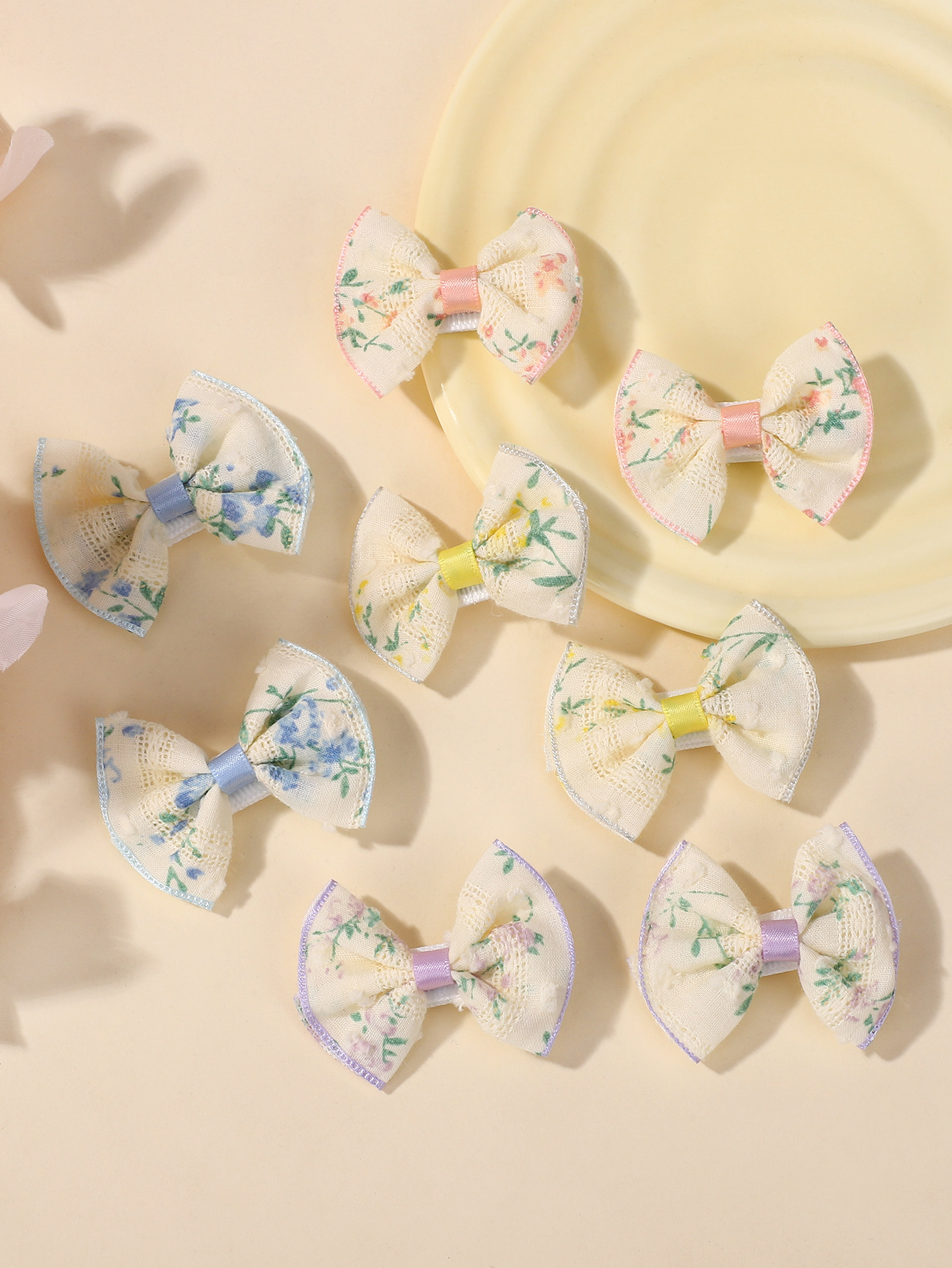 4pcs Cute Printing Bow Hair Cl - Ribbon Bow Gift บทวิจารณ์และราคา