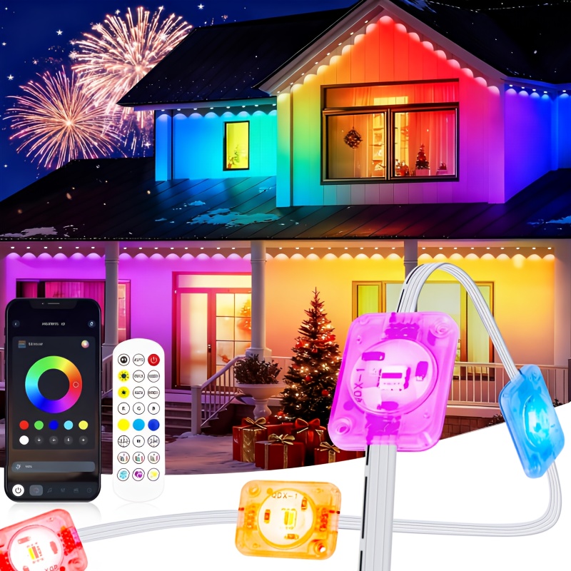 RGB+IC Smart Outdoor Eaves Lig - Christmas Lights Outdoor บทวิจารณ์และราคา