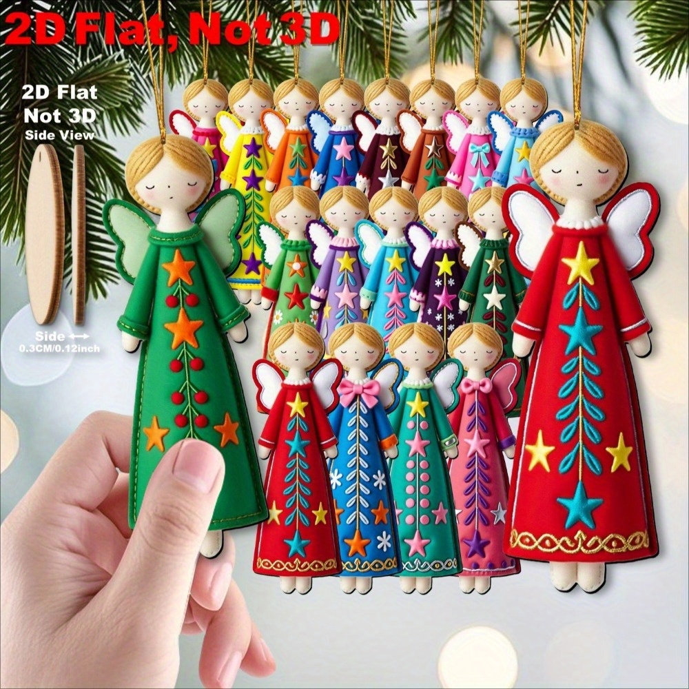 16Pcs Colorful Angel Ornaments - Star Tree Topper บทวิจารณ์และราคา