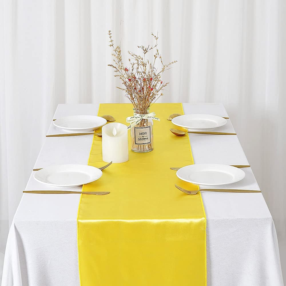 12x108 Inch Satin Wedding Tabl - Christmas Table Runner บทวิจารณ์และราคา