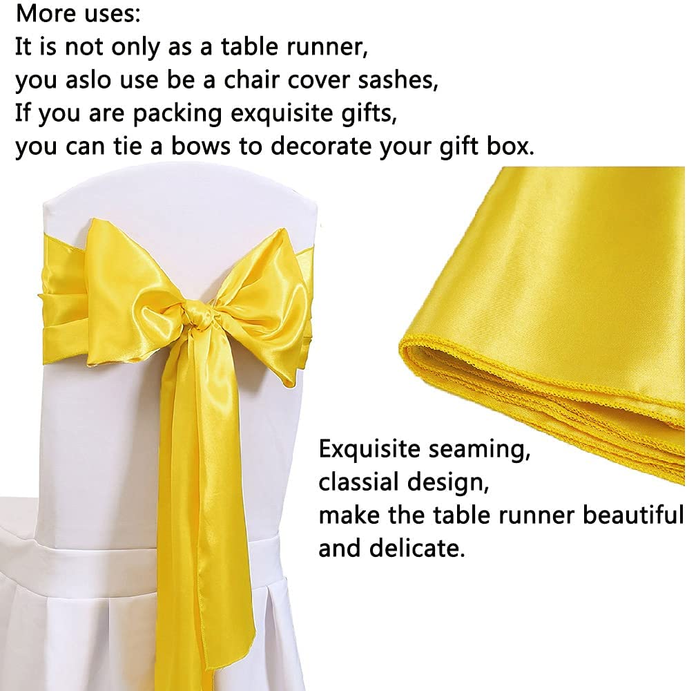 12x108 Inch Satin Wedding Tabl - Christmas Table Runner บทวิจารณ์และราคา