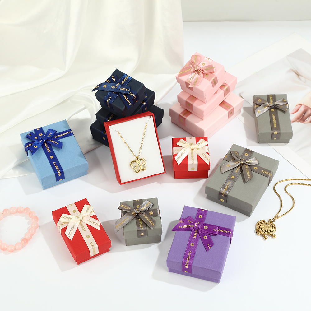 Bow Tie Jewellery Pack Box Rin - Ribbon Bow Gift บทวิจารณ์และราคา