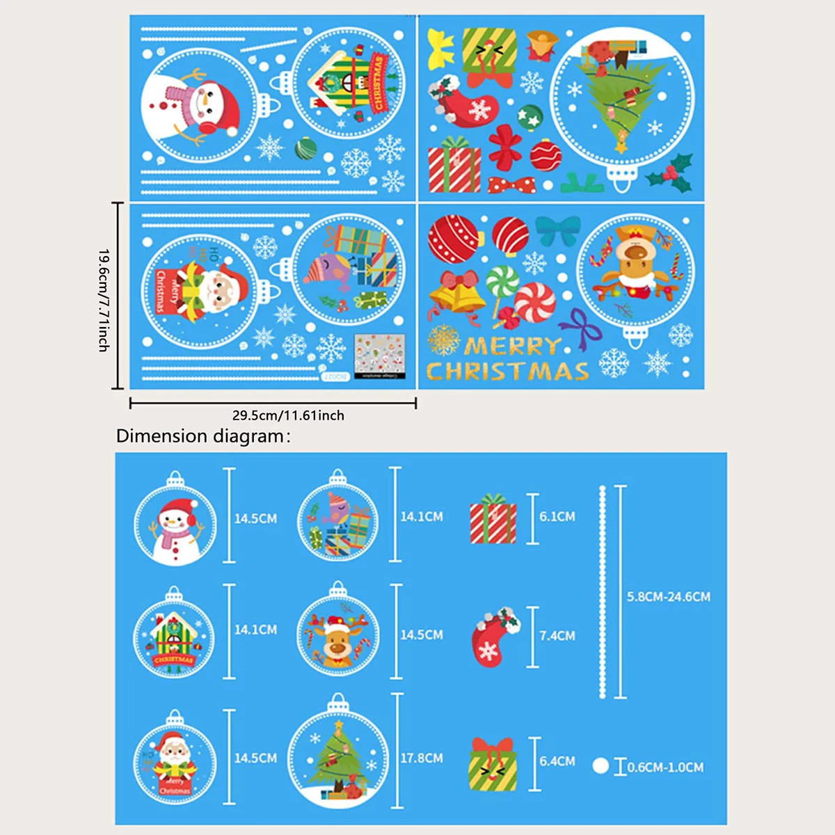 1PC - Merry Christmas Window S - Snowflake Window Decal บทวิจารณ์และราคา