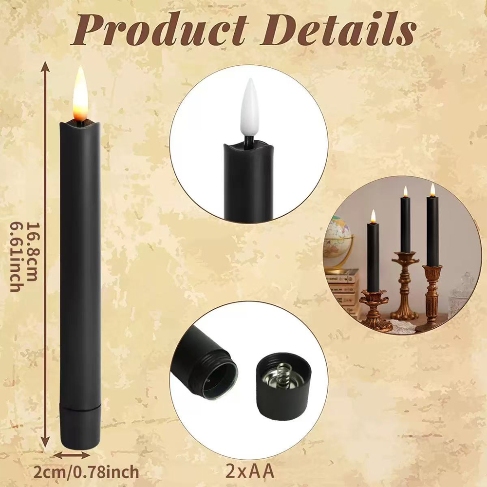 12PCS set of 3D magic simulati - Holiday Candle Set บทวิจารณ์และราคา