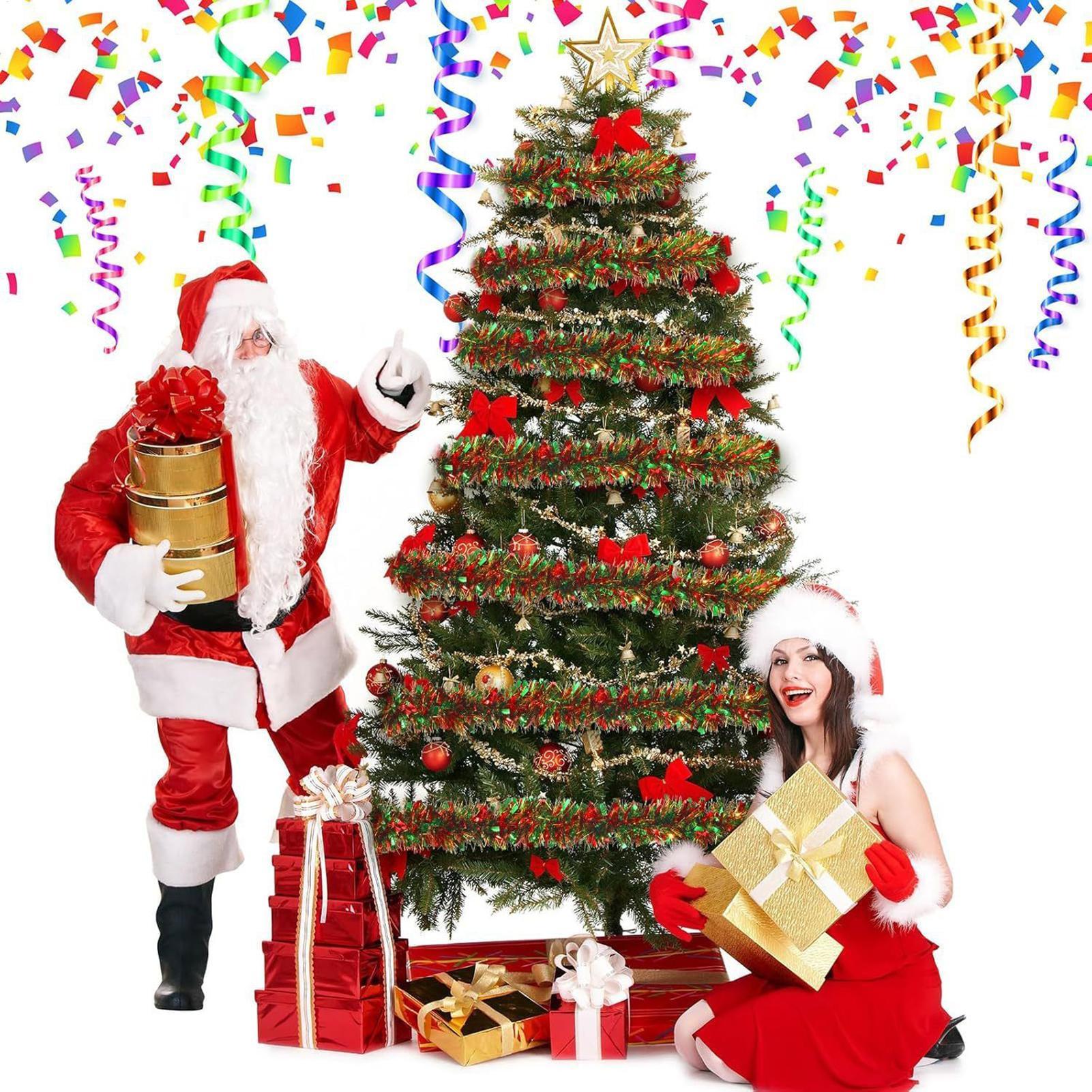 Christmas Tinsel Garland Spark - Tinsel Garland Decoration บทวิจารณ์และราคา