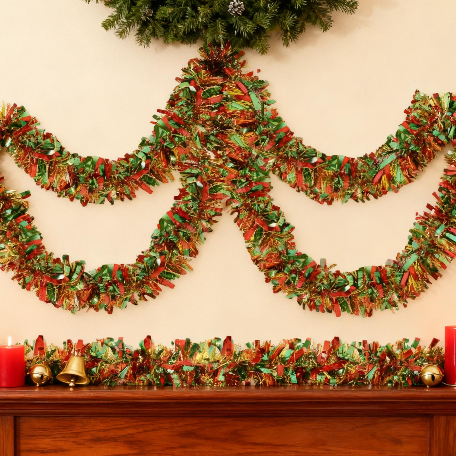 Christmas Tinsel Garland Spark - Tinsel Garland Decoration บทวิจารณ์และราคา