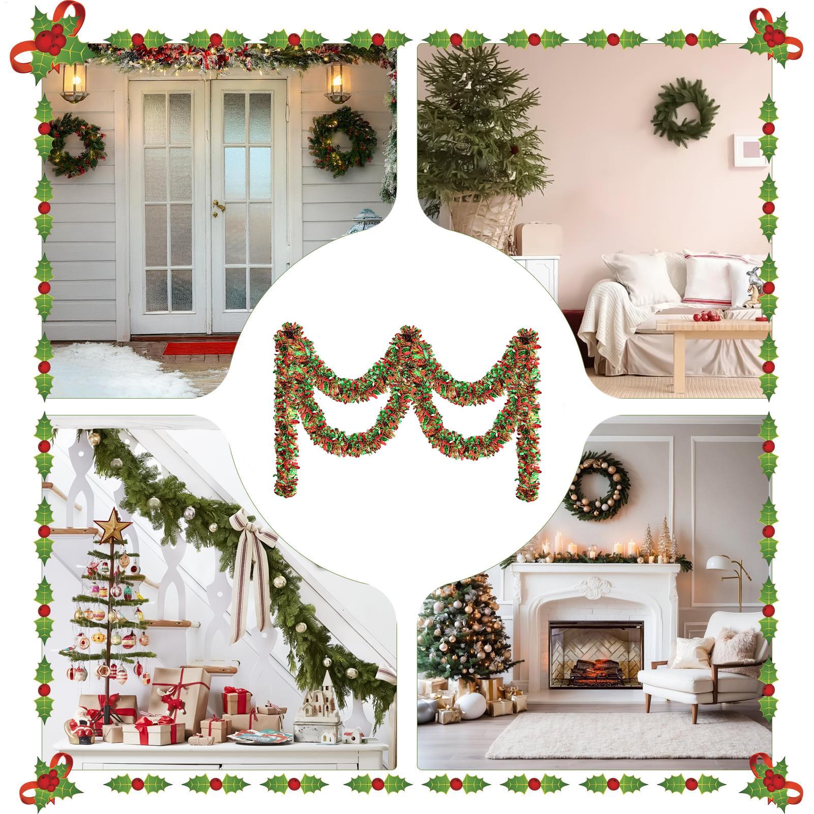Christmas Tinsel Garland Spark - Tinsel Garland Decoration บทวิจารณ์และราคา
