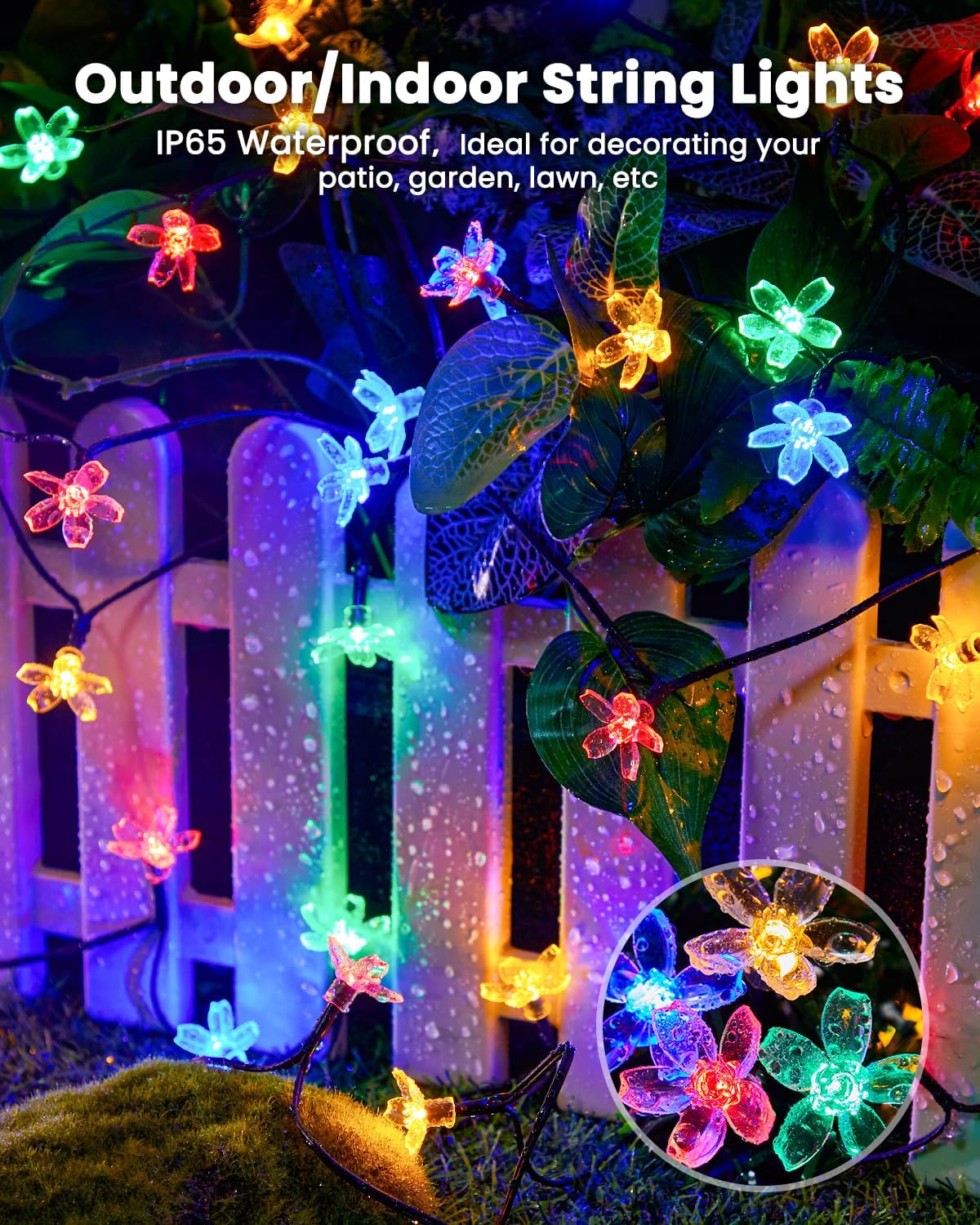 60 LED Flower Solar String Lig - Led Fairy String Lights บทวิจารณ์และราคา