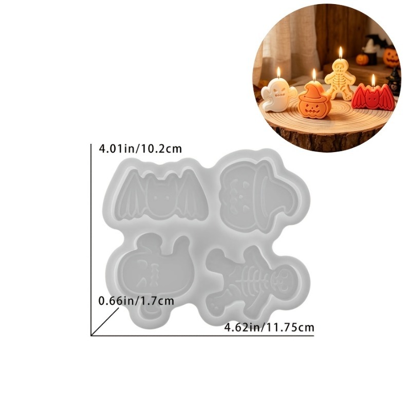 4-cavity silicone resin mold s - Holiday Candle Set บทวิจารณ์และราคา
