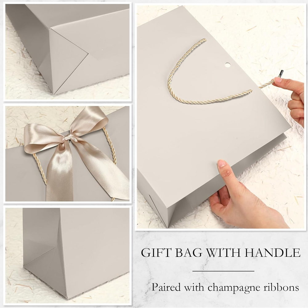 Custom Logo Gift Wrap Bag Cham - Ribbon Bow Gift บทวิจารณ์และราคา