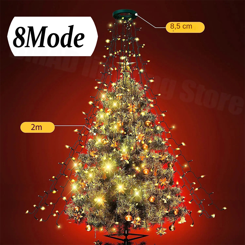 Christmas Tree Waterfall Light - Led Fairy String Lights บทวิจารณ์และราคา
