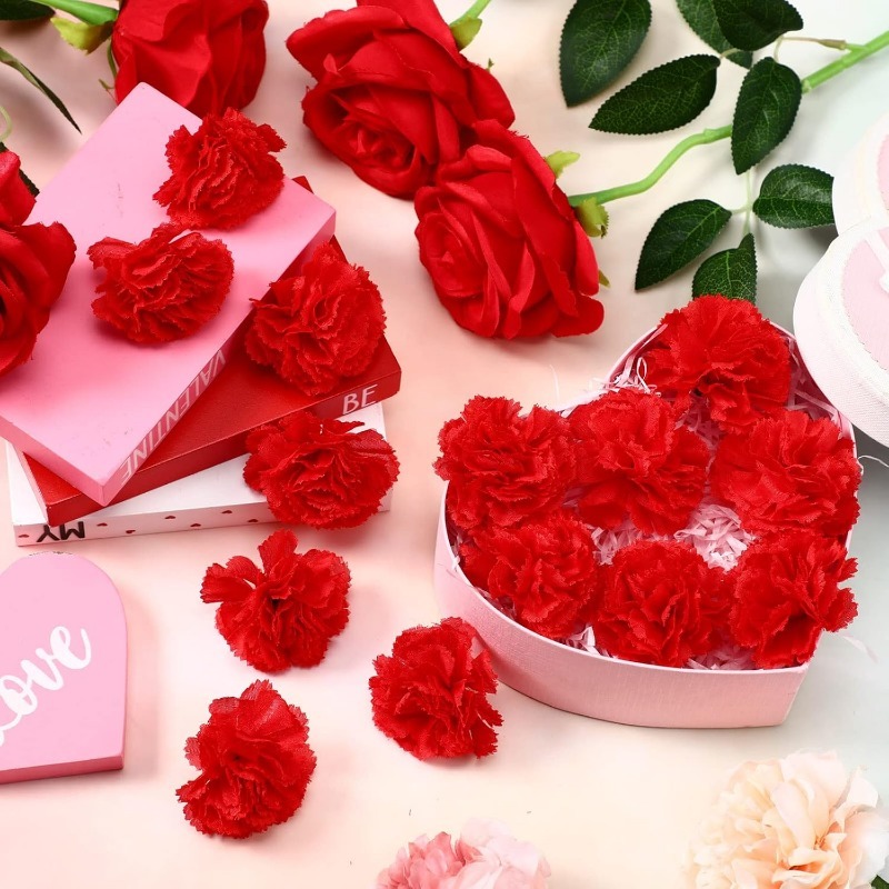 10/20Pcs Rose Artificial Flowe - Christmas Wreath Fake บทวิจารณ์และราคา